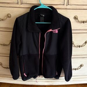 The North Face Women's Black Jacket with Pink Zipper
